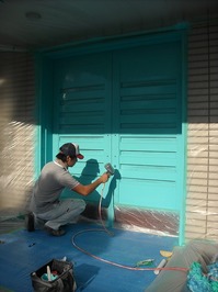 木製ドア塗装