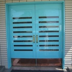 木製ドア　特殊塗装　